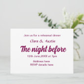 Repetitie diner de avond voor eenvoudige minimale  kaart (Staand voorkant)