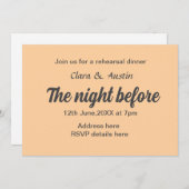 Repetitie diner de avond voor eenvoudige minimale  kaart (Voorkant / Achterkant)