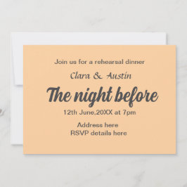 Repetitie diner de avond voor eenvoudige minimale  kaart