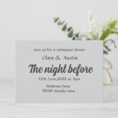 Repetitie diner de avond voor eenvoudige minimale kaart (Staand voorkant)