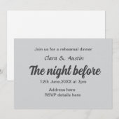 Repetitie diner de avond voor eenvoudige minimale kaart (Voorkant / Achterkant)