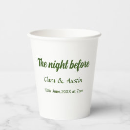 Repetitie diner de avond voor eenvoudige minimale  papieren bekers