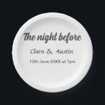 Repetitie diner de avond voor eenvoudige minimale  papieren bordje<br><div class="desc">ontwerp</div>