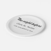 Repetitie diner de avond voor eenvoudige minimale  papieren bordje (Gekanteld)