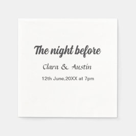 Repetitie diner de avond voor eenvoudige minimale  servet