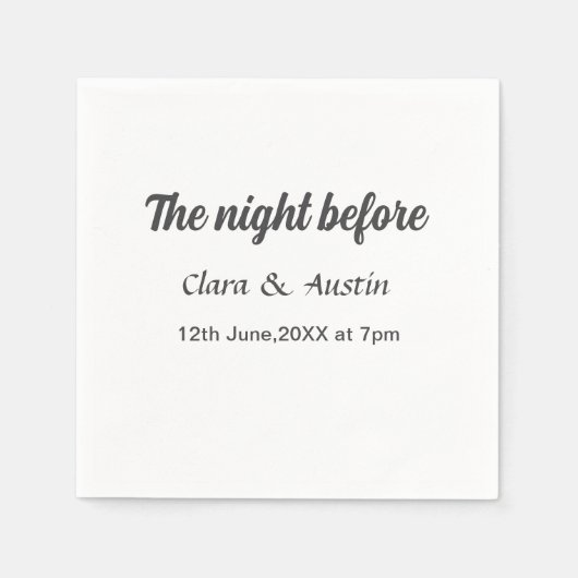 Repetitie diner de avond voor eenvoudige minimale  servet (Voorkant)