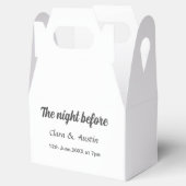 Repetitie diner de avond voor het huwelijk eenvoud bedankdoosjes (Geopend)