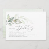 repetitie diner dromerige groen minimalistisch kaart (Voorkant / Achterkant)