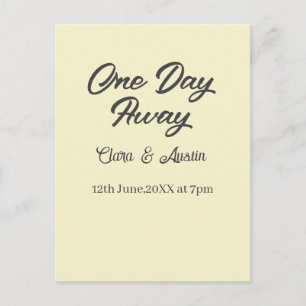 Repetitie diner één dag verwijderd nacht voor naam briefkaart