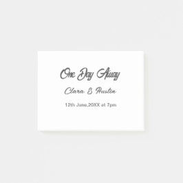 Repetitie diner een dag voor de avond voor naam da post-it® notes