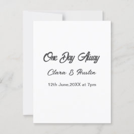 Repetitie diner één dag voor de bruiloft briefkaart