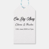 Repetitie diner één dag voor de bruiloft cadeaulabel (Voorkant)