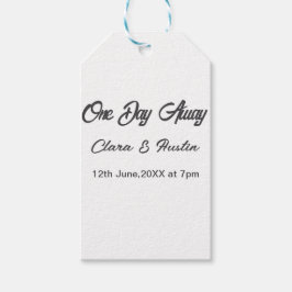 Repetitie diner één dag voor de bruiloft cadeaulabel