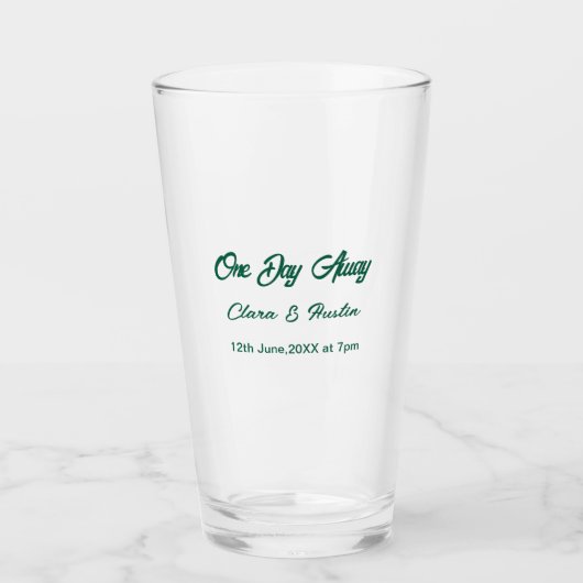 Repetitie diner één dag voor de bruiloft glas (Voorkant)