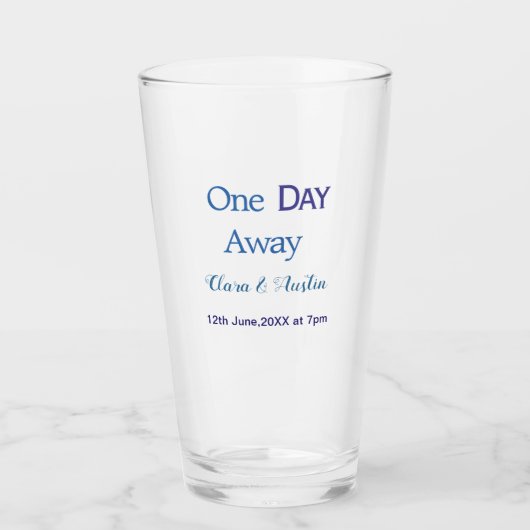 Repetitie diner één dag voor de bruiloft glas (Voorkant)