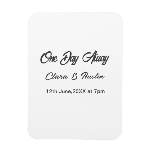 Repetitie diner één dag voor de bruiloft magneet (Verticaal)