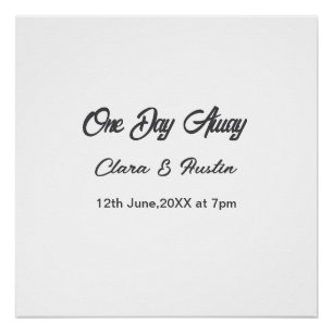 Repetitie diner één dag voor de bruiloft perfect poster