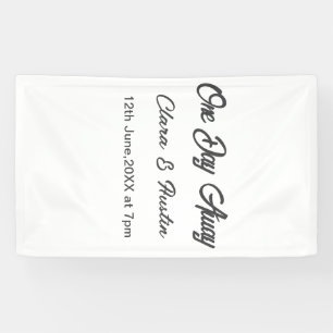 Repetitie diner één dag voor de bruiloft spandoek