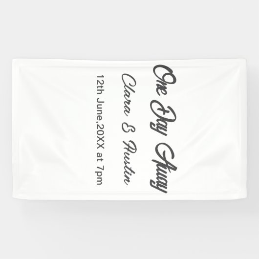 Repetitie diner één dag voor de bruiloft spandoek (Horizontaal)