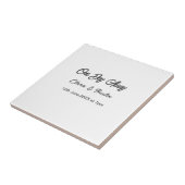 Repetitie diner één dag voor de bruiloft tegeltje (Zijkant)