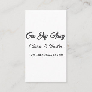 Repetitie diner één dag voor de bruiloft visitekaartje