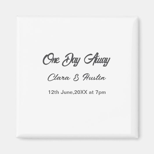 Repetitie diner één dag voor middernacht naam da magneet (Voorkant)