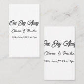 Repetitie diner één dag voor middernacht naam da visitekaartje (Voorkant / Achterkant)