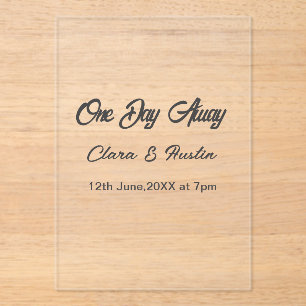 Repetitie diner Een dag weg avond voor naamdag Acryl Uitnodigingen