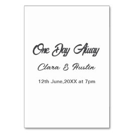 Repetitie diner Een dag weg avond voor naamdag Kaart