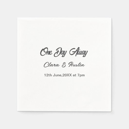 Repetitie diner Een dag weg avond voor naamdag Servet (Voorkant)