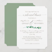 Repetitie Diner Eenvoudige Minimalistische Moderne Kaart (Voorkant / Achterkant)