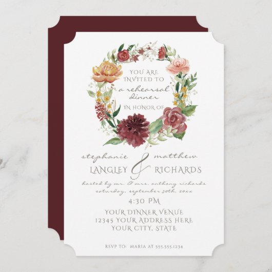 Repetitie Diner Eenvoudige minimalistische moderne Kaart (Voorkant / Achterkant)