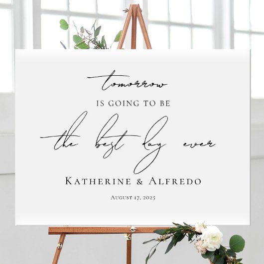 Repetitie diner elegante kalligrafie welkom poster