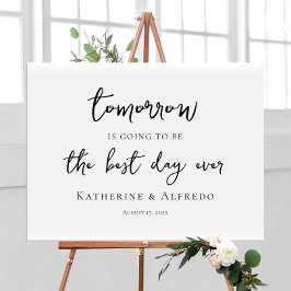 Repetitie diner elegante kalligrafie welkom poster