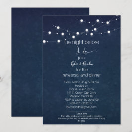 Repetitie diner/ feest uitnodigingen/ Sterren uitn Kaart