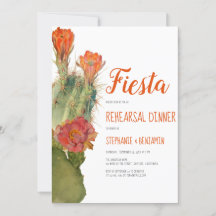 Repetitie Diner Fiesta Cactus Bloemen Waterverf