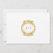 Repetitie diner gegraveerd Bloemen Acanthus Glitte Kaart (Achterkant)