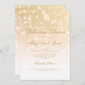 Repetitie Diner Gold Bokeh Sparkle Lights Kaart (Voorkant / Achterkant)