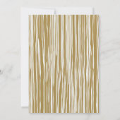 Repetitie Diner Gold Text Invitation Kaart (Achterkant)