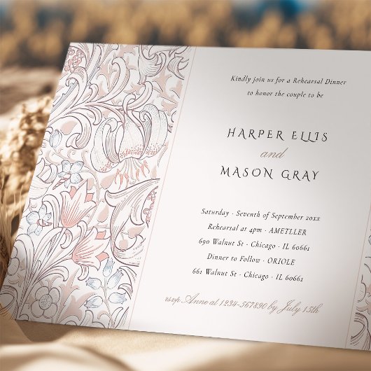 Repetitie diner Golden Lily Elegant Morris Kaart