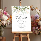 Repetitie Diner groen elegant welkom Poster