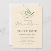 Repetitie Diner Groen gebladerte Beige Paper Kaart (Voorkant)