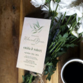 Repetitie Diner Groen gebladerte Beige Paper Kaart