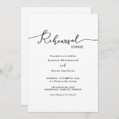 Repetitie Diner Handgeschreven Script Casual Kaart (Voorkant / Achterkant)