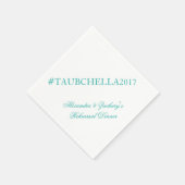 Repetitie Diner Hashtag Servetten Blauwgroen en wi (Hoek)