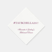 Repetitie Diner Hashtag Servetten Wijn en Wit (Hoek)