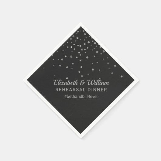 Repetitie Diner Hashtag Trouwpapier Servetten (Hoek)