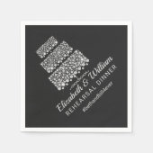 Repetitie Diner Hashtag Trouwtaart Papier Servet (Voorkant)