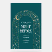 Repetitie Diner Hemels Blauwgroen Welkom Acryl Bord (Voorkant)