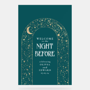 Repetitie Diner Hemels Blauwgroen Welkom Acryl Bord